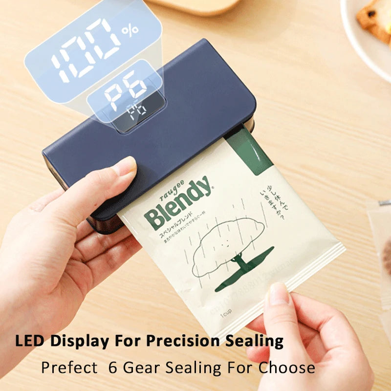 2-in-1 Mini Bag Sealer & Cutter – USB Rechargeable Food Bag Heat Sealer