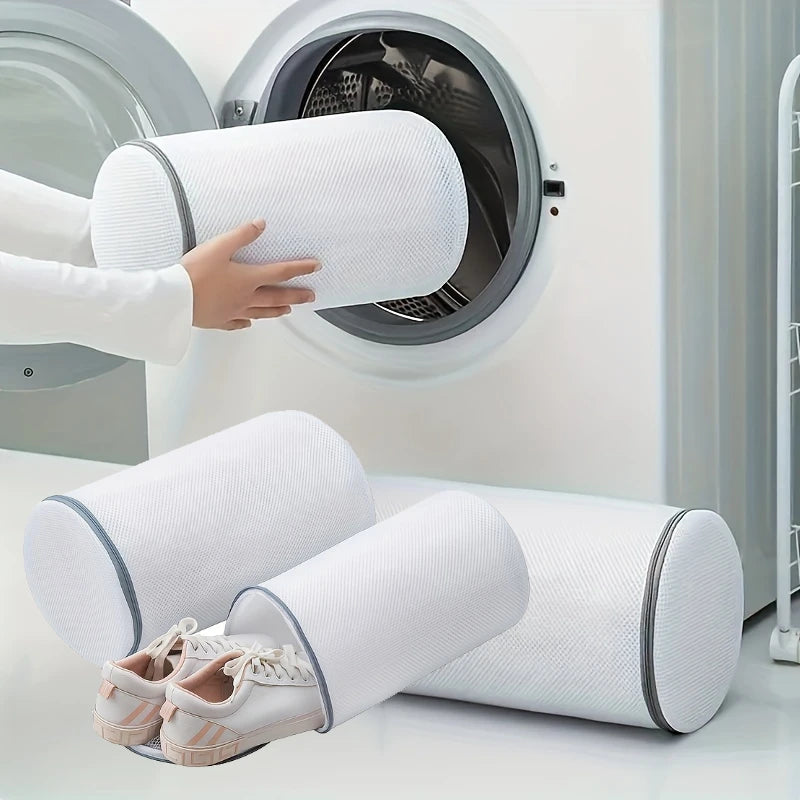 Mesh Shoe Washing Bag with Zipper – Reusable Laundry Bag for Shoes & Delicates