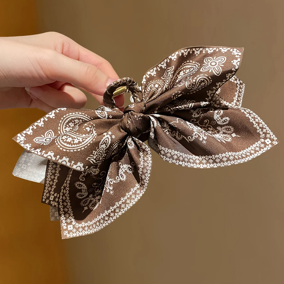 Elegant Floral Bow Hair Clip