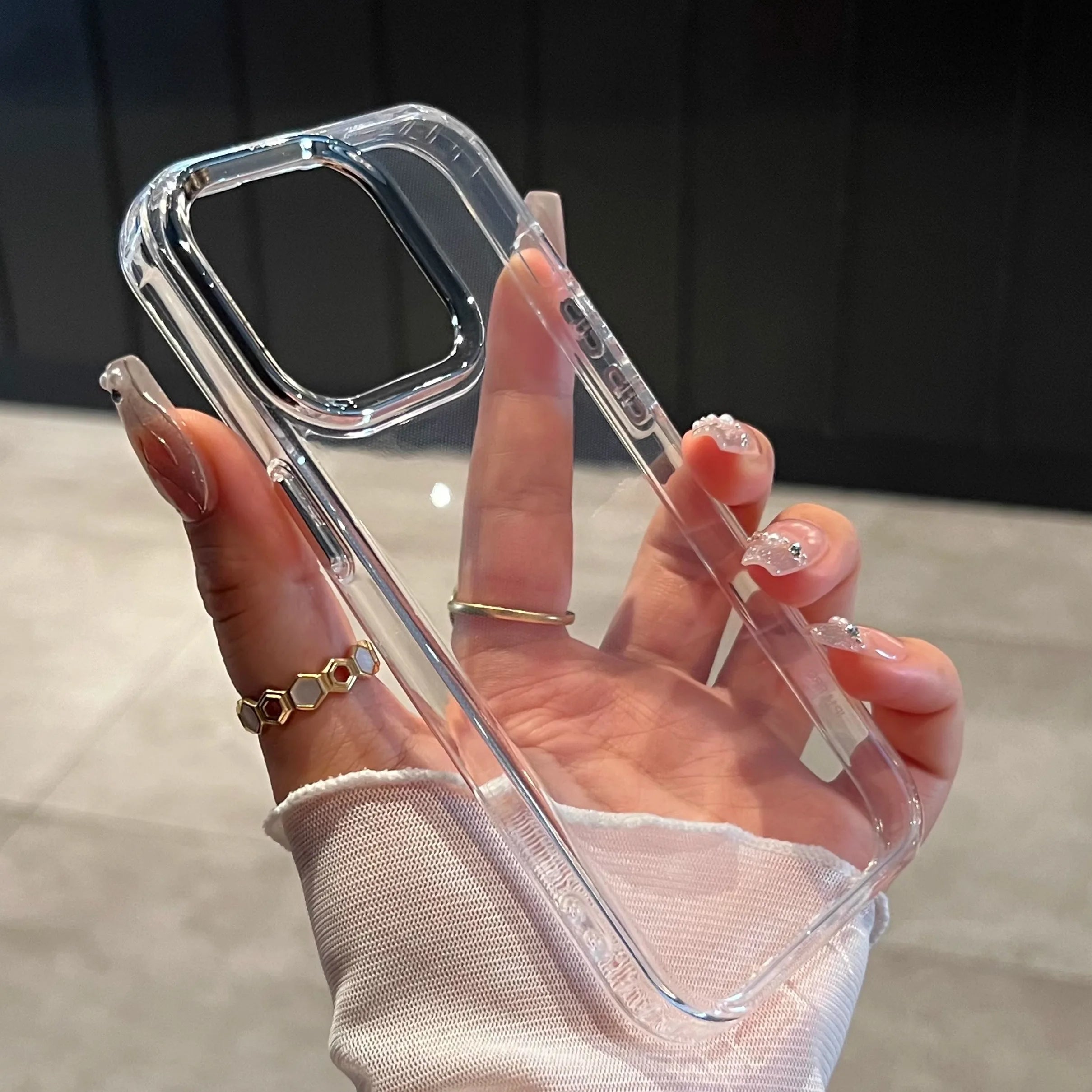 Clear Shockproof Silicone Phone Case – Transparent Protective Cover for iPhone