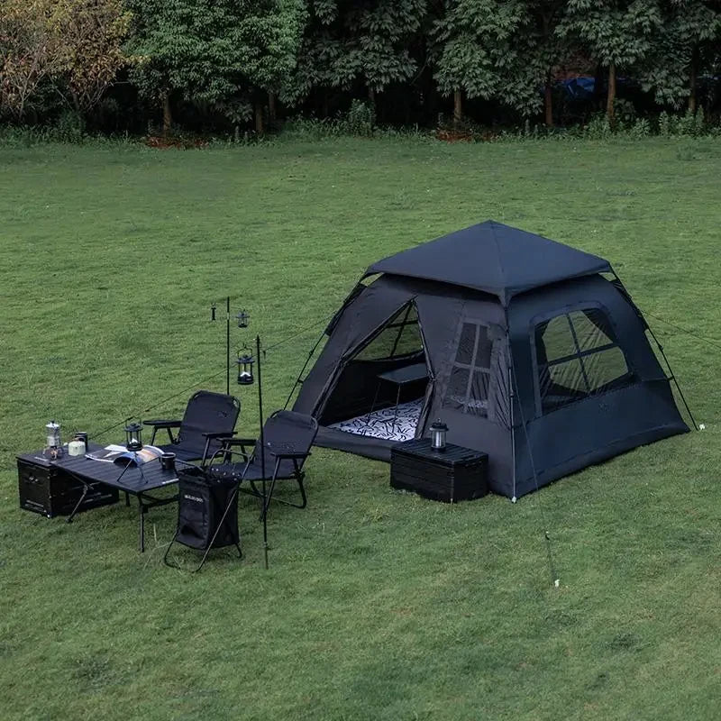 Outdoor Vinyl Tent Cmping Portable Equipment Camping Thick sun Protection And Rainstorm Automatic Quick Opening Tent.