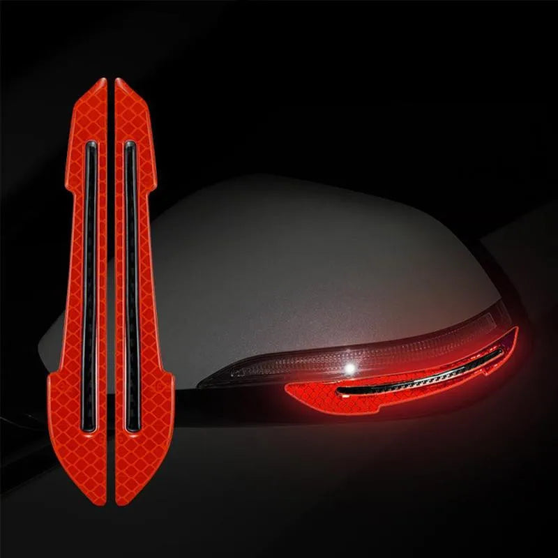 Reflective Car Safety Strips – Wheel Hub & Door Handle Warning Stickers