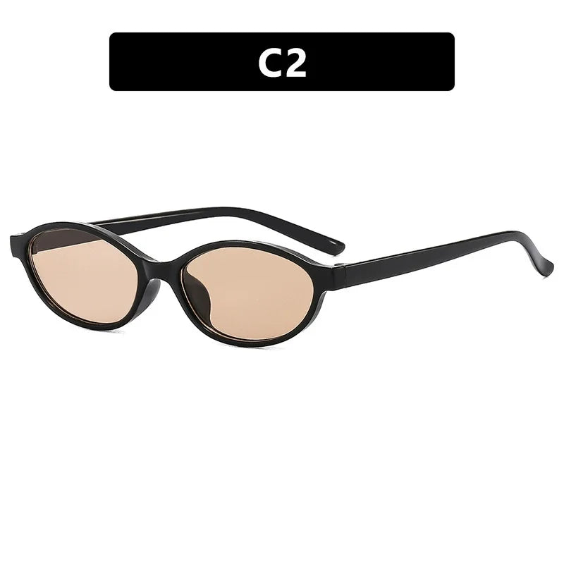 Retro Oval Cat Eye Sunglasses – UV400 Fashion Sunglasses for Women