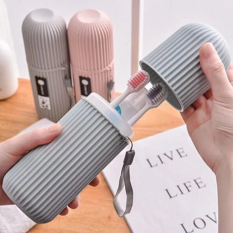 Portable Travel Toothbrush & Toothpaste Holder Case – Protective Dental Storage Organizer
