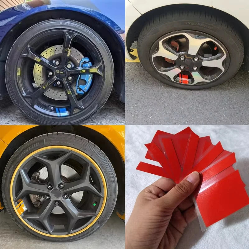 Car Wheel Reflective Stickers – Waterproof Rim Decals for Enhanced Night Visibility & Stylish Wheel Accents