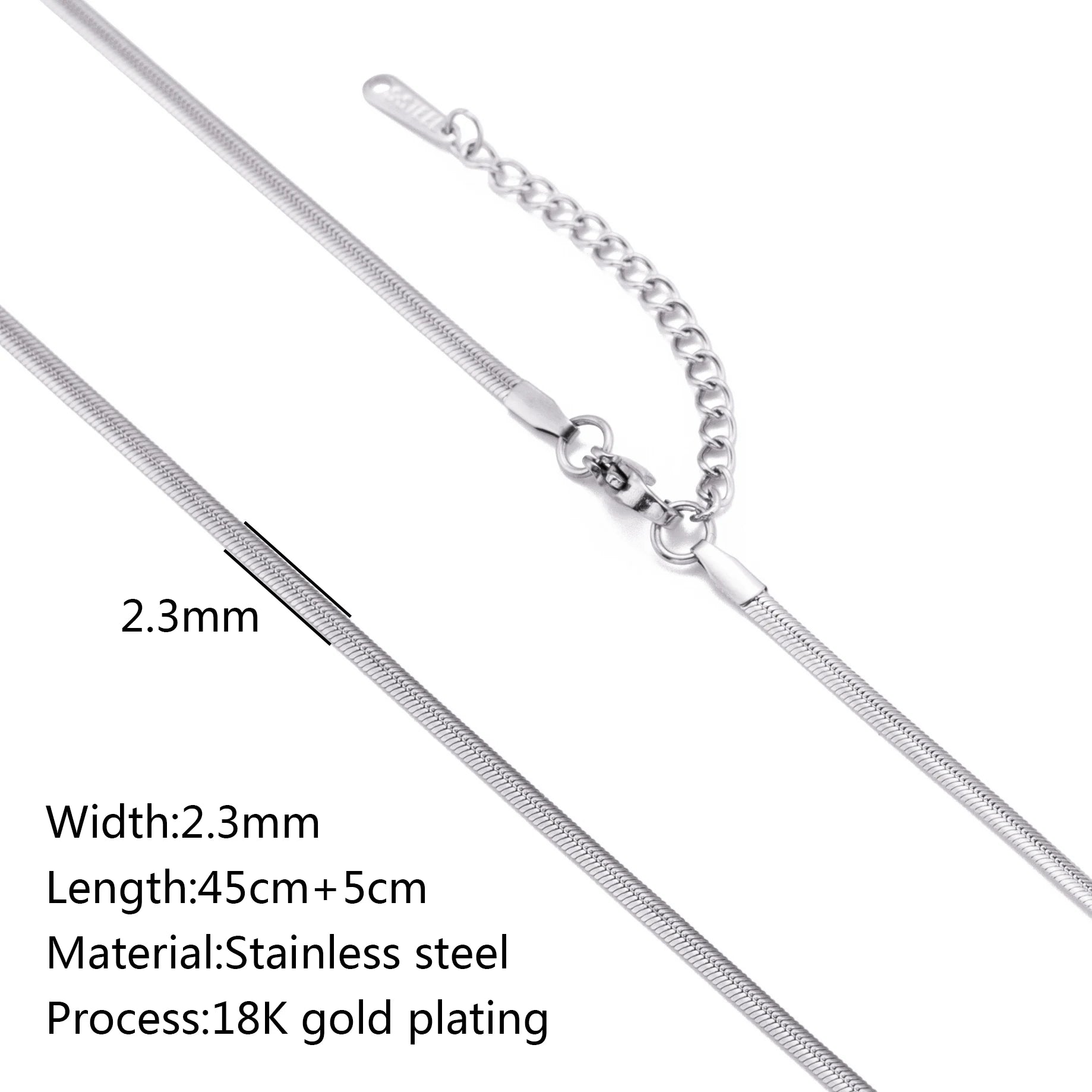 5-Piece 18K Gold PVD Stainless Steel Chain Necklace Set