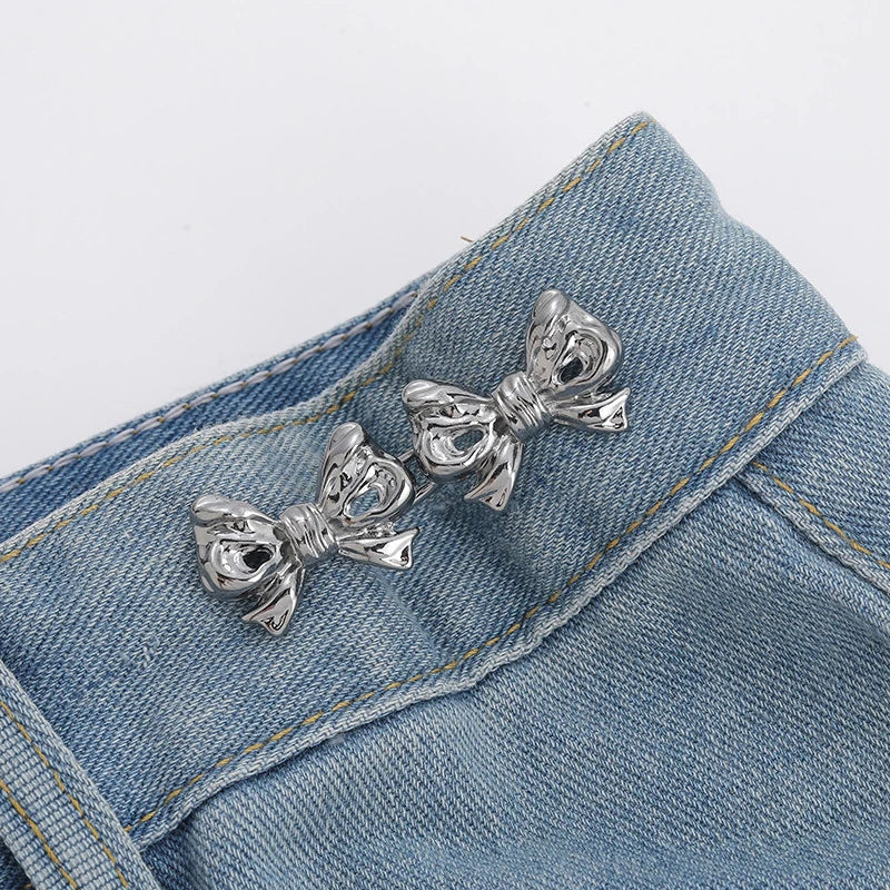 Bowknot Adjustable Waist Button – No-Sew Jeans & Pants Waist Tightener
