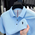 AURELLE Men's 100% Cotton Embroidered Polo Shirt – Classic Casual Style