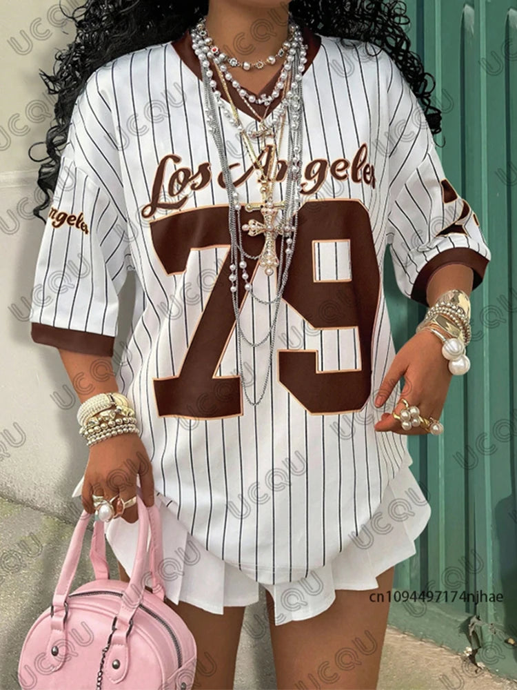 Women’s Los Angeles 79 Oversized Football Jersey T-Shirt