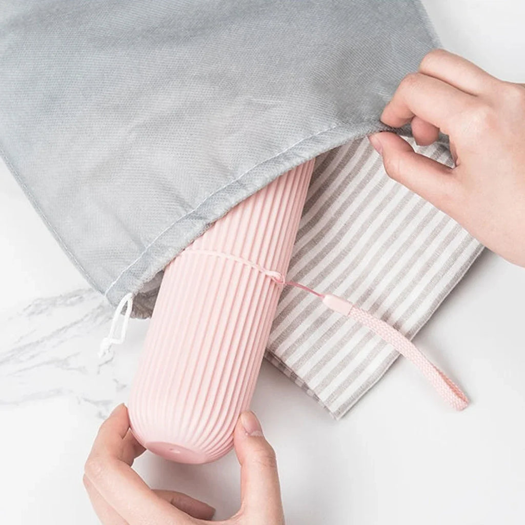 Portable Travel Toothbrush & Toothpaste Holder Case – Protective Dental Storage Organizer