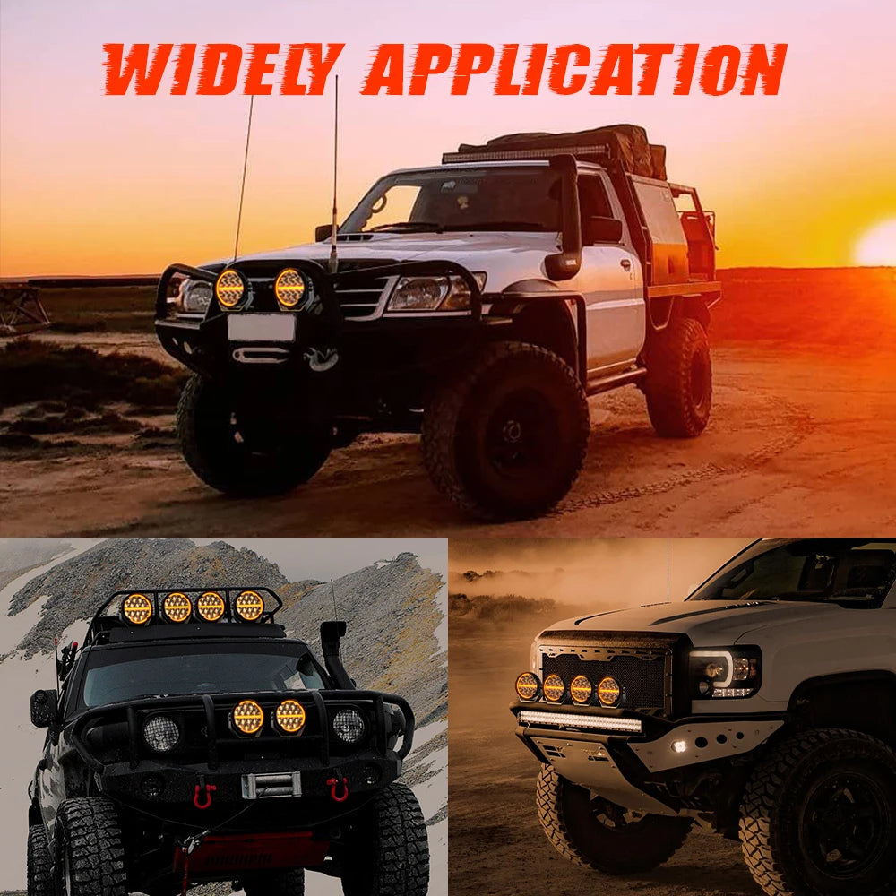 BraveWAY 6.5 inch Led Driving Light for Offroad Truck UTV 4WD 4x4 for Toyota for Hummer for JEEP for Ford  9 inch LED Work Light