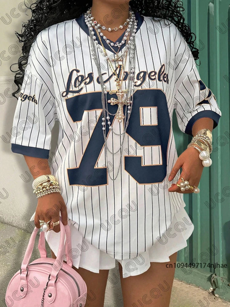 Women’s Los Angeles 79 Oversized Football Jersey T-Shirt