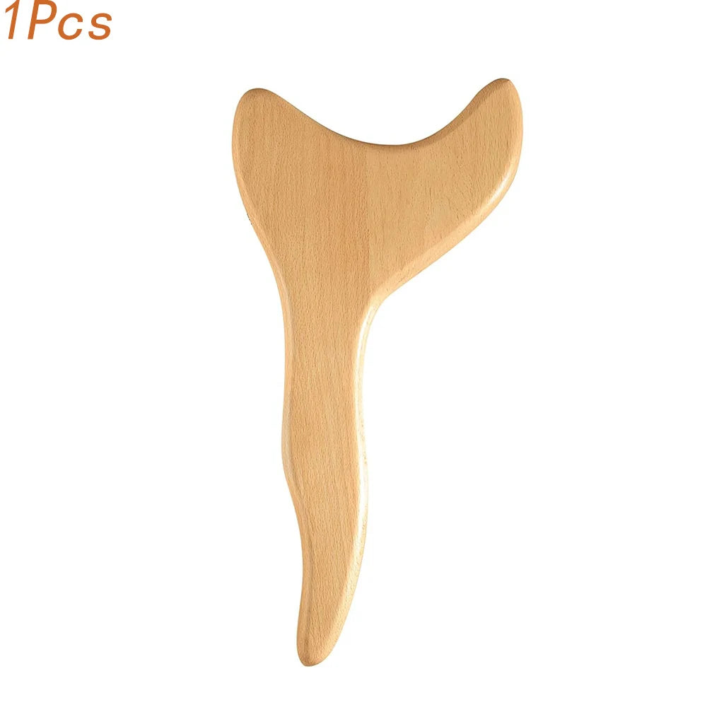 Wooden Gua Sha Body Massager – Beech Wood Maderotherapy Massage Tool
