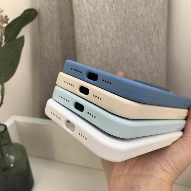 Liquid Silicone Phone Case – Full Coverage Protective Cover for iPhone