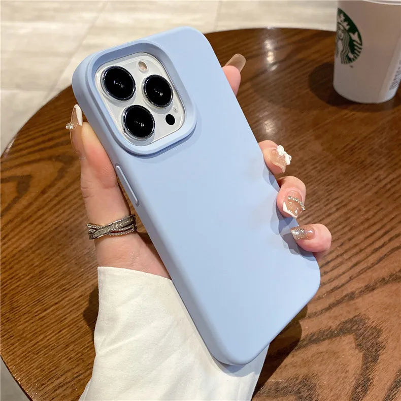 Liquid Silicone Phone Case – Full Coverage Protective Cover for iPhone