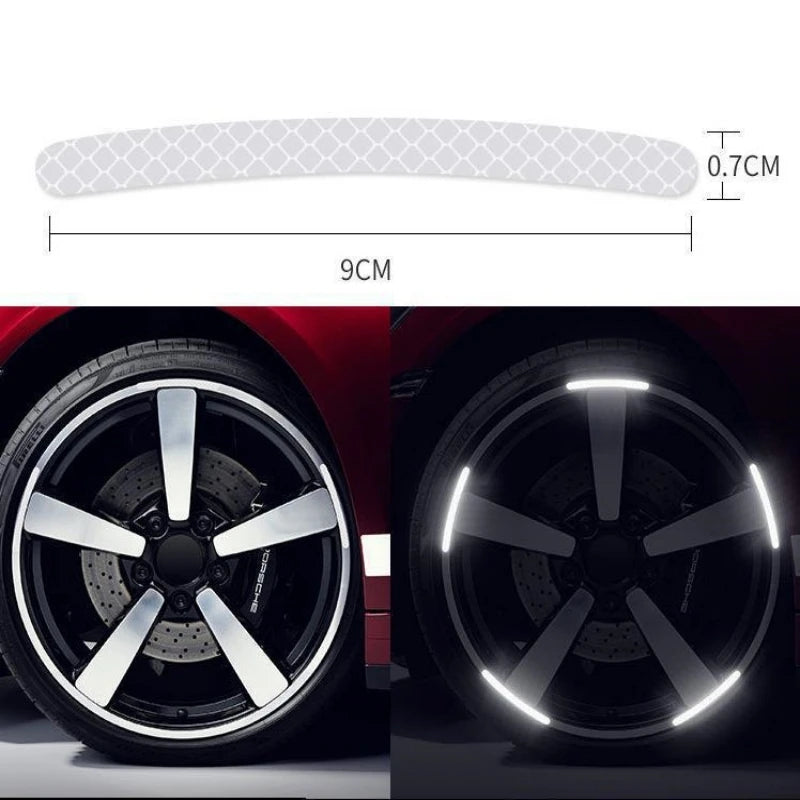 Reflective Car Wheel Rim Stickers – 20-Piece Set